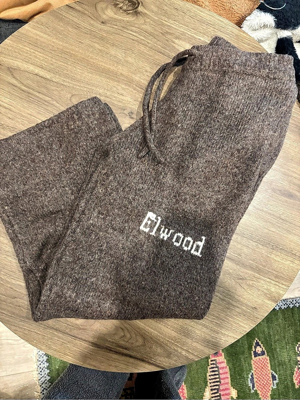 Brown sweater pants